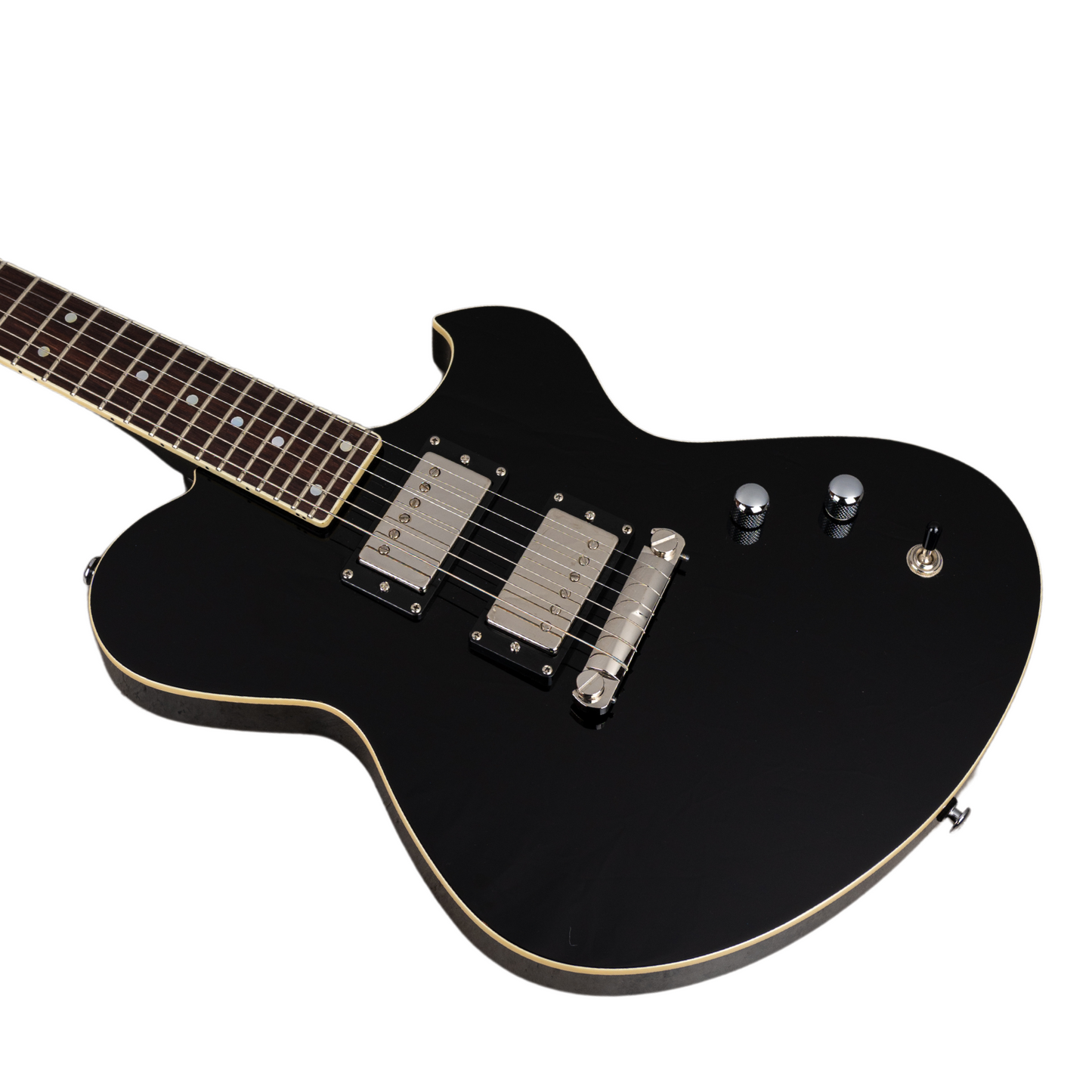 NEWMAN HONEYCOMB SENIOR HH GUITAR-X - NERO DAYTONA W/ CREAM BINDING