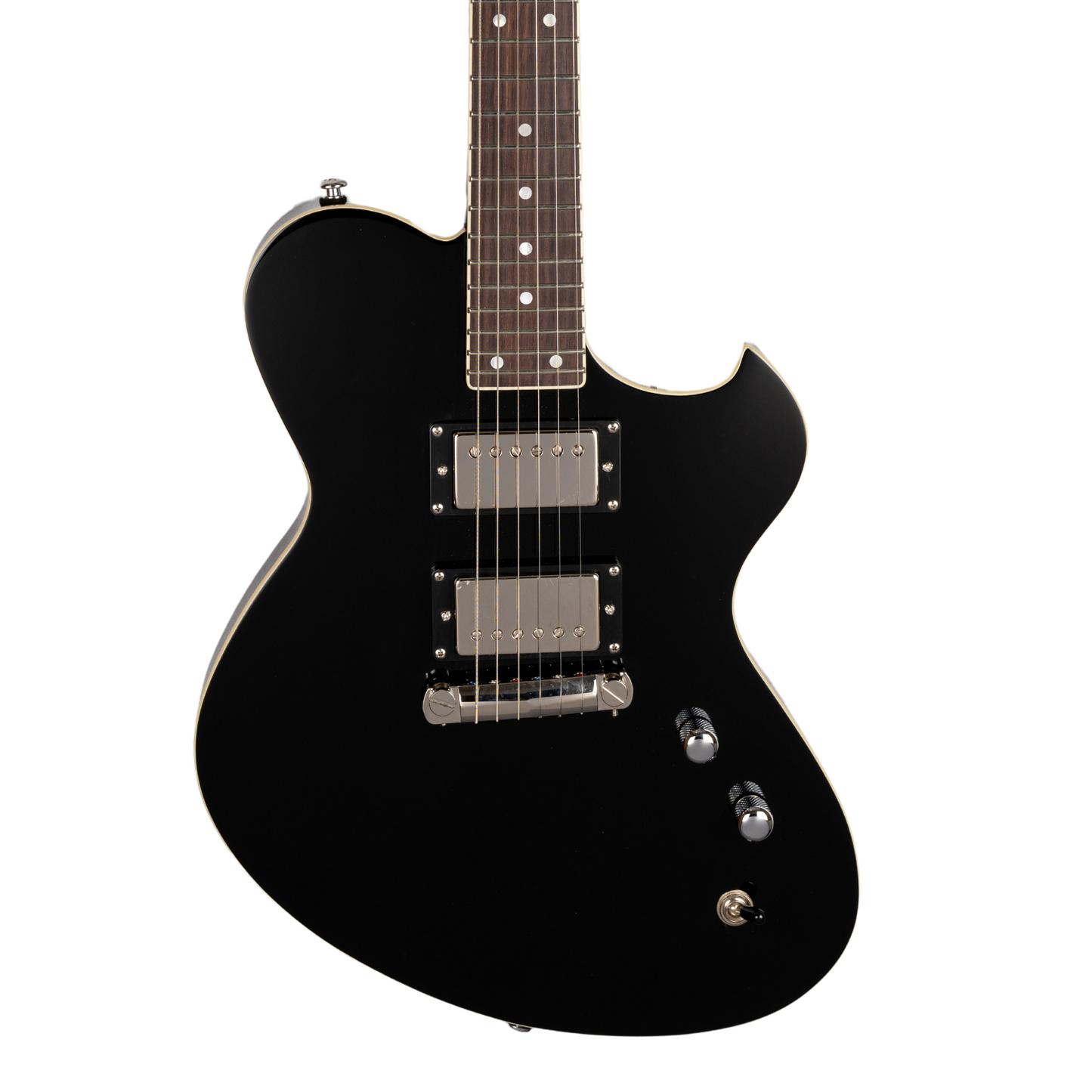NEWMAN HONEYCOMB SENIOR HH GUITAR-X - NERO DAYTONA W/ CREAM BINDING