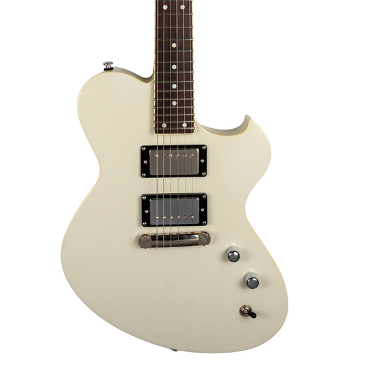NEWMAN HONEYCOMB SENIOR HH GUITAR-X - BIANCO AVUS W/ CREAM BINDING