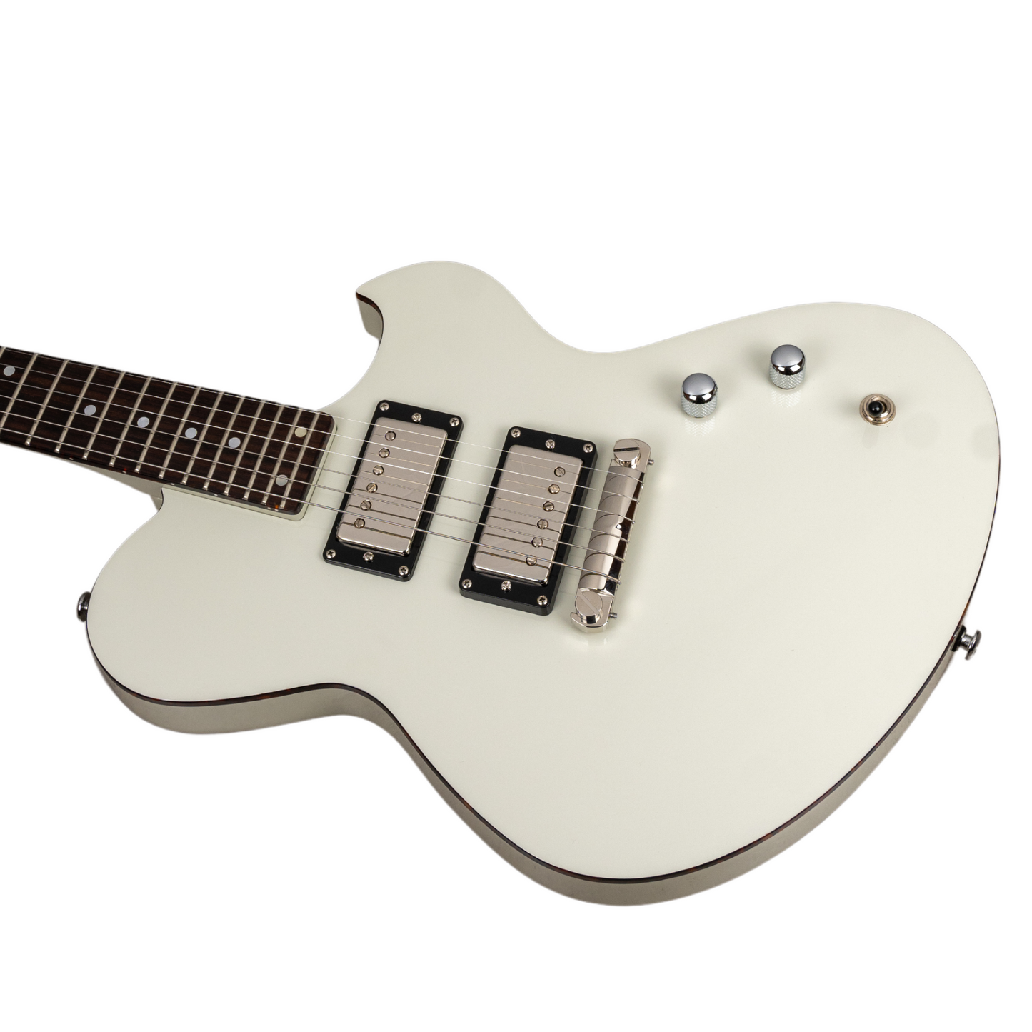 NEWMAN HONEYCOMB SENIOR HH GUITAR-X - BIANCO AVUS W/ TORTOISESHELL BINDING