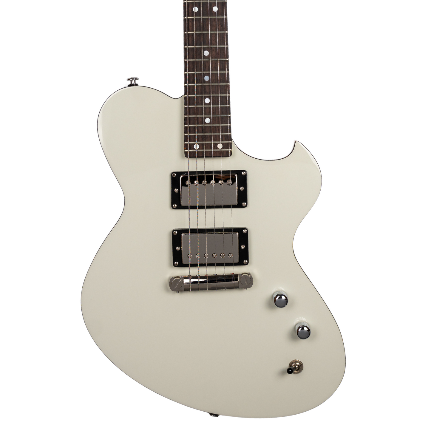 NEWMAN HONEYCOMB SENIOR HH GUITAR-X - BIANCO AVUS W/ TORTOISESHELL BINDING