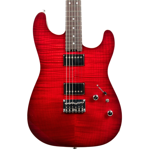 POLARIS CUSTOM HH GUITAR-X PICKUP SWAPPING - ANTARES RED #00512