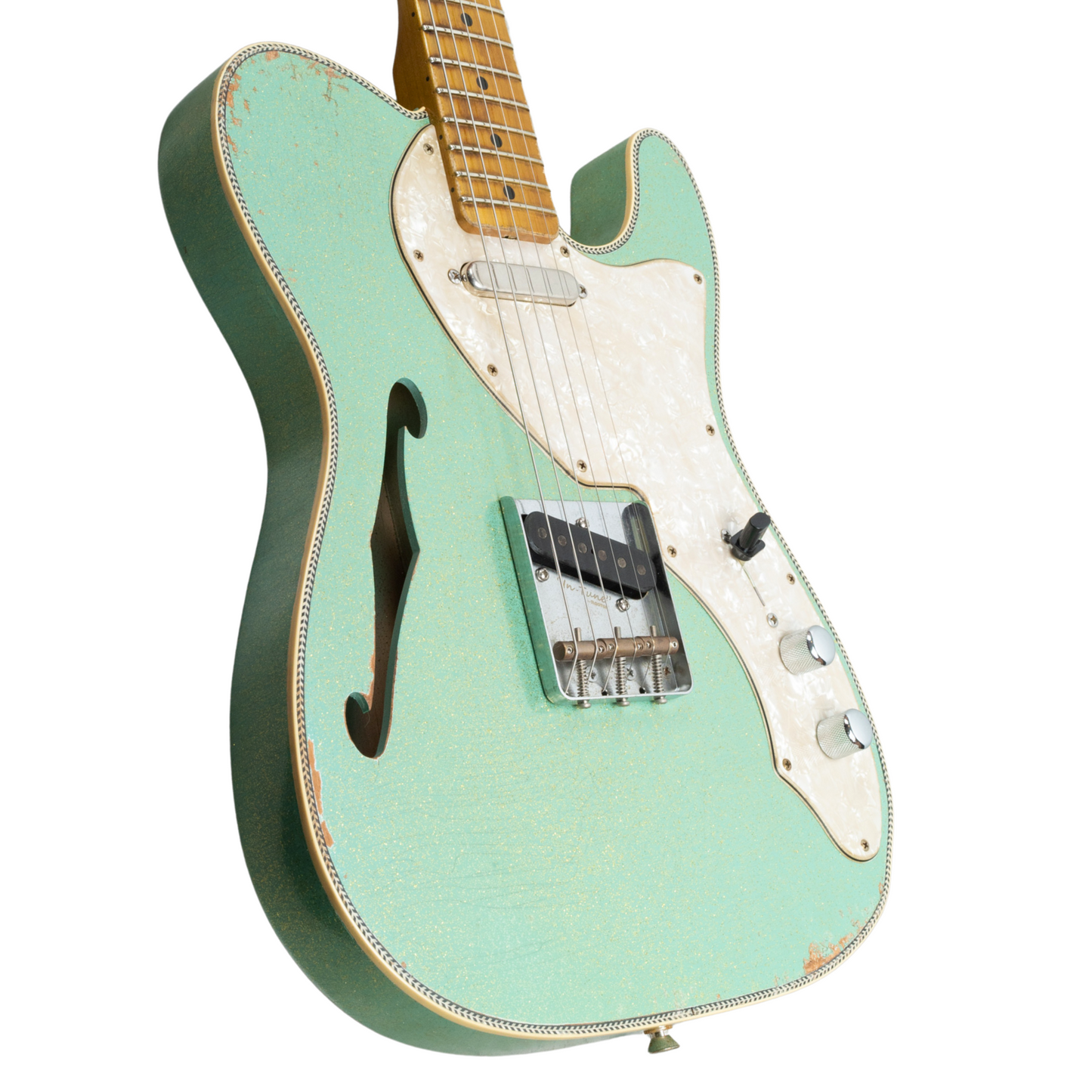 Kauffmann 56T Thinline Herringbone Sea Foam Green Sparkle TTTM - 25038
