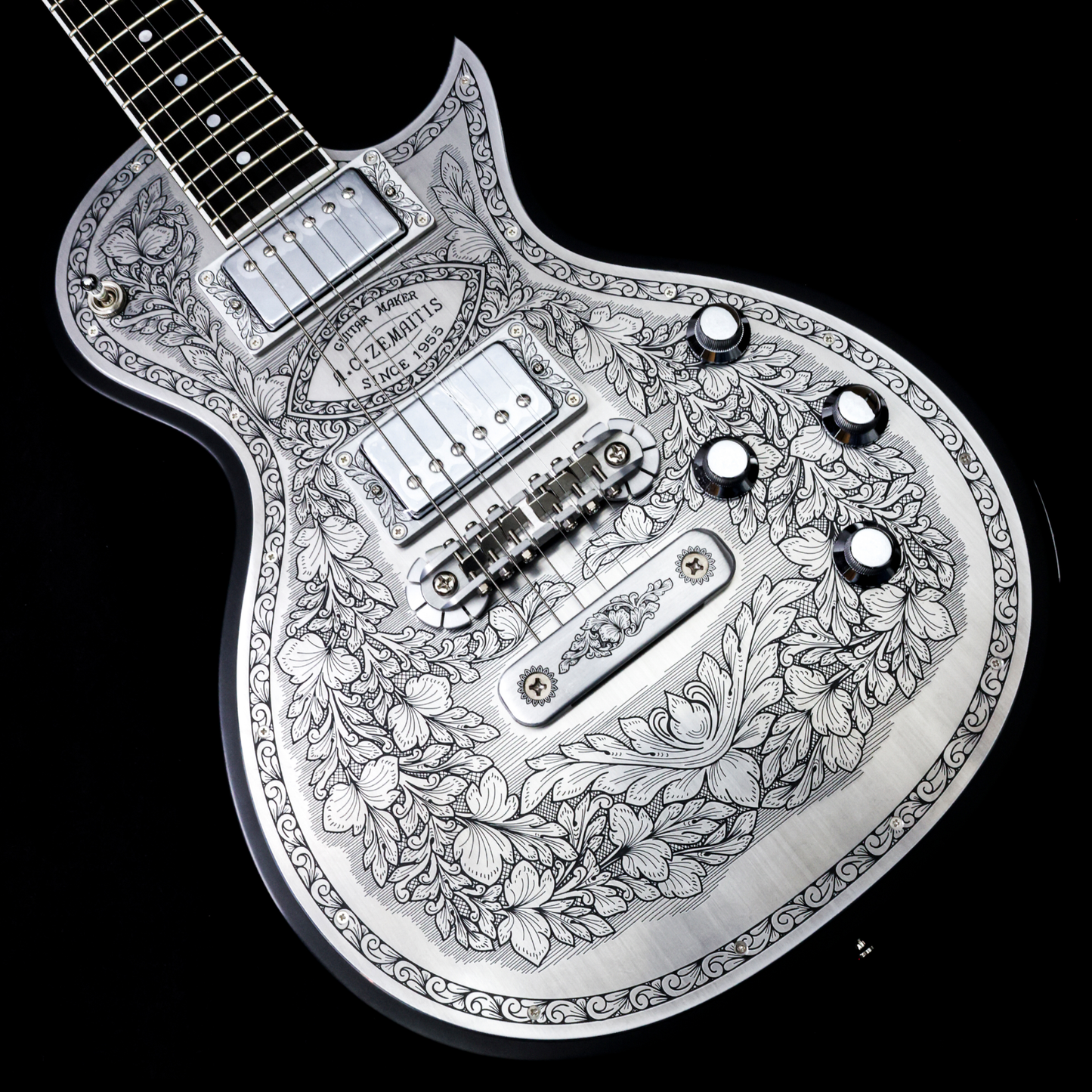Zemaitis Guitars MFG-AC-22 Leaf, Black