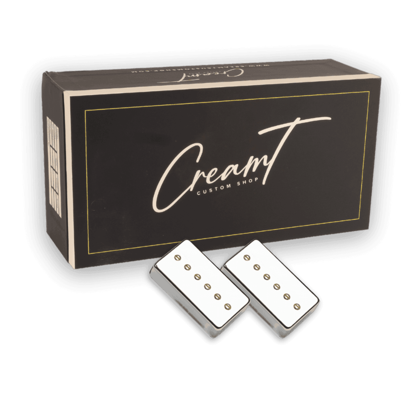 Cream T Custom Shop The Duchess Humbucker Sized P90 Set - Polished Nickel