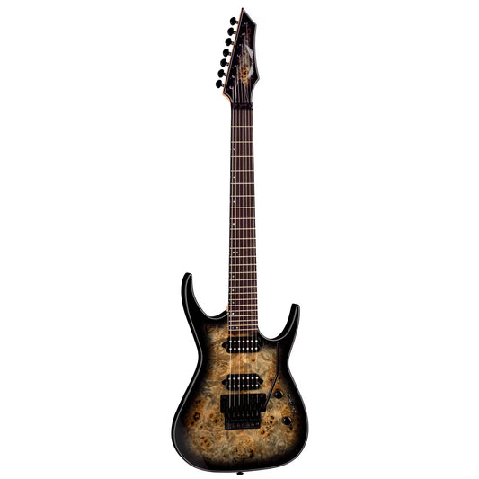 Dean Guitars Exile Select 7 Floyd Fluence Natural Black Burst