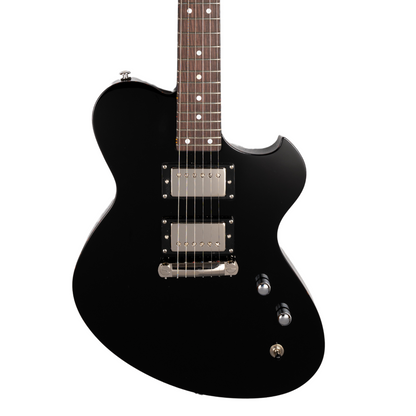 NEWMAN HONEYCOMB SENIOR HH GUITAR-X - NERO DAYTONA W/ TORTOISESHELL BINDING