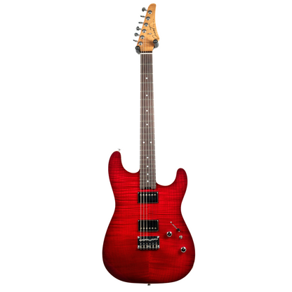 POLARIS CUSTOM HH GUITAR-X PICKUP SWAPPING - ANTARES RED #00512
