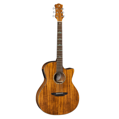 Luna Guitars High Tide Koa Grand Concert Cutaway A/E, Satin Natural