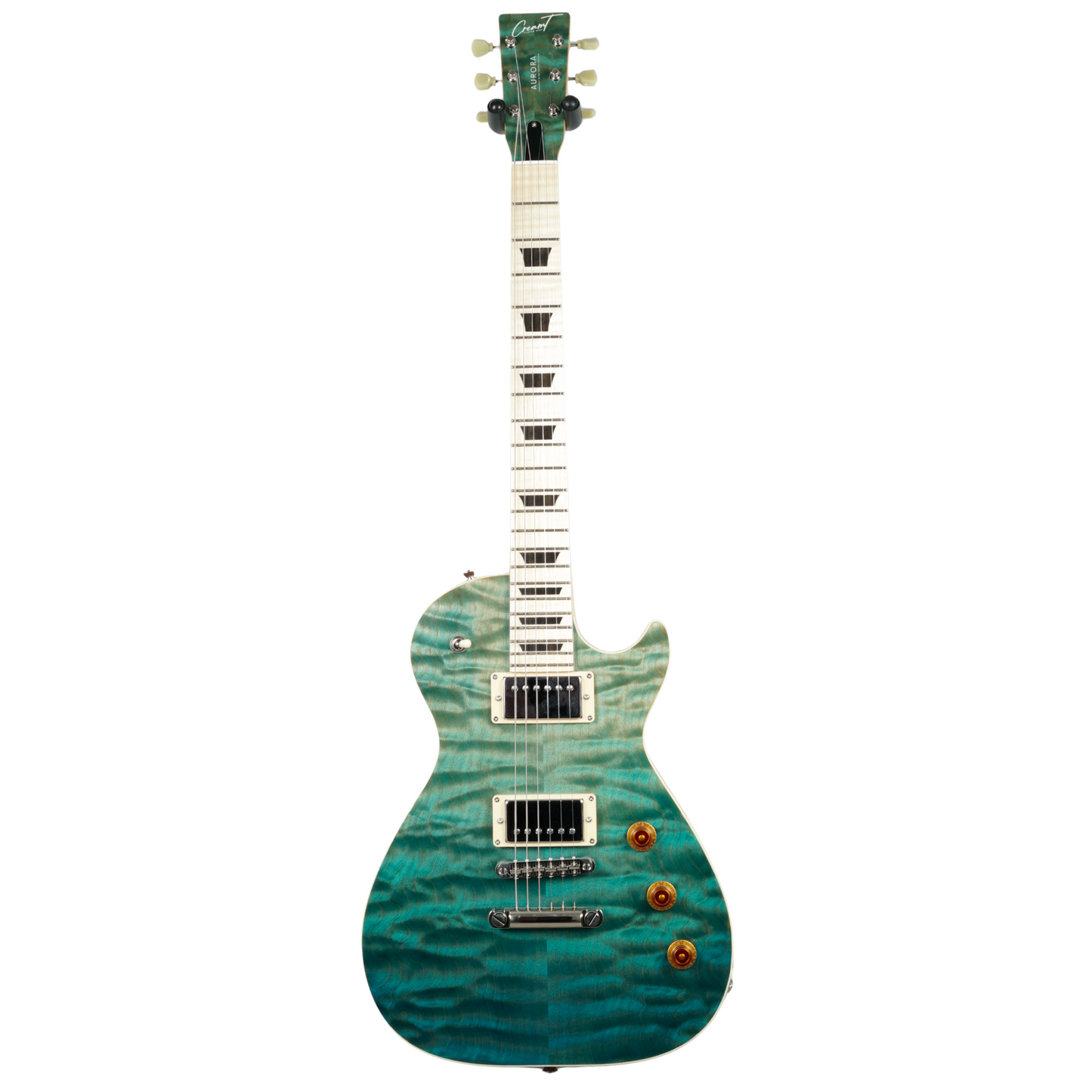 AURORA CUSTOM MP2 "CREAM DE LA CREME" GUITAR-X PICKUP SWAPPING - LAGUNA MADRE #32317 (INCLUDES FREE HISCOX HARDCASE)