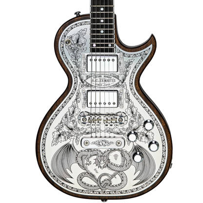 Zemaitis Guitars MFG-AC-24 Dragon & Heart, Natural