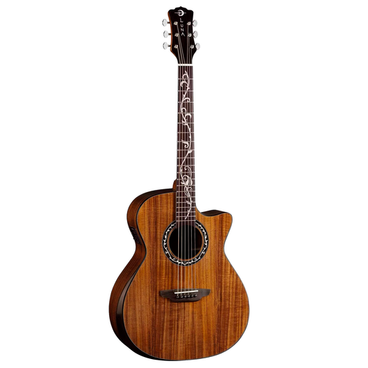 Luna Guitars Vineyard Koa Bevel Grand Auditorium A/E, Gloss Natural