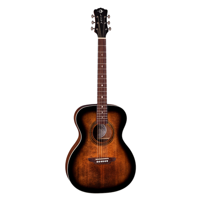 Luna Guitars Art Vintage Folk Solid Top Distressed, Vintage Brownburst