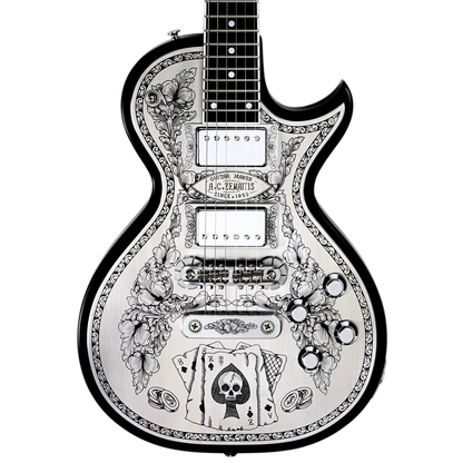 Zemaitis Guitars MFG-AC-24 Aces & 8s, Black