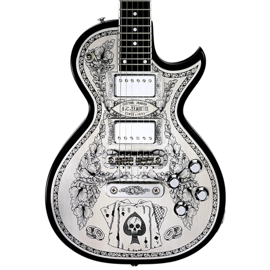 Zemaitis Guitars MFG-AC-24 Aces & 8s, Black