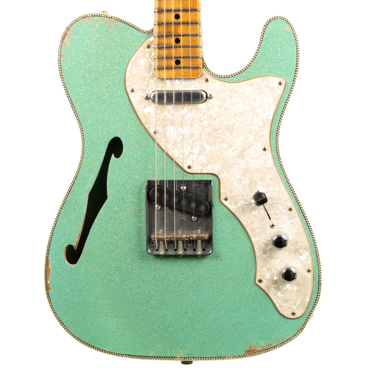 Kauffmann 56T Thinline Herringbone Sea Foam Green Sparkle TTTM - 25038