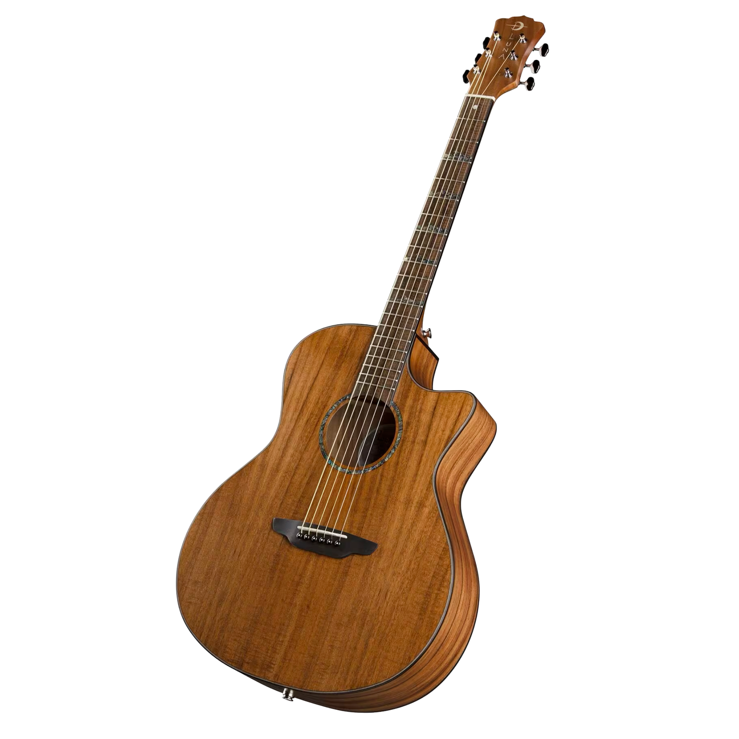 Luna Guitars High Tide Koa Grand Concert Cutaway A/E, Satin Natural