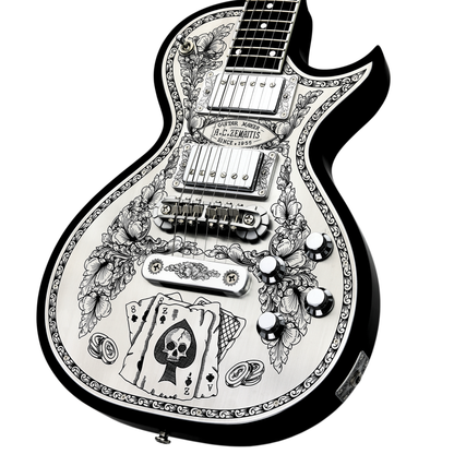 Zemaitis Guitars MFG-AC-24 Aces & 8s, Black