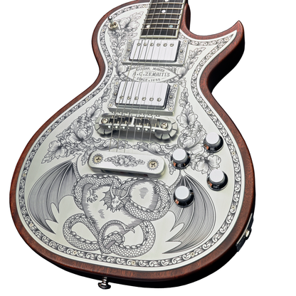 Zemaitis Guitars MFG-AC-24 Dragon & Heart, Natural
