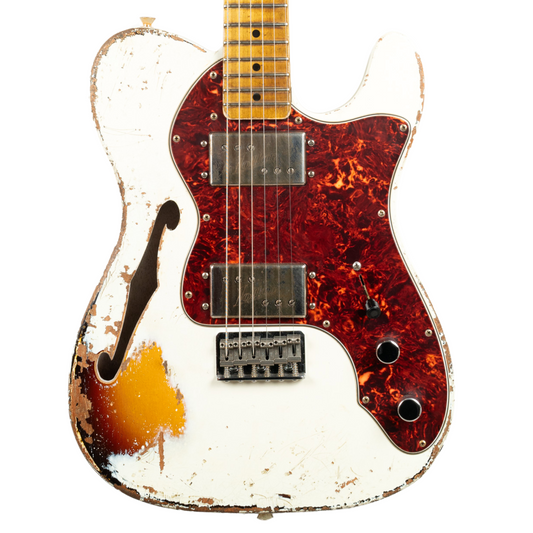 Kauffmann 56T Thinline Olympic White over Three-Tone Sunburst - 25154
