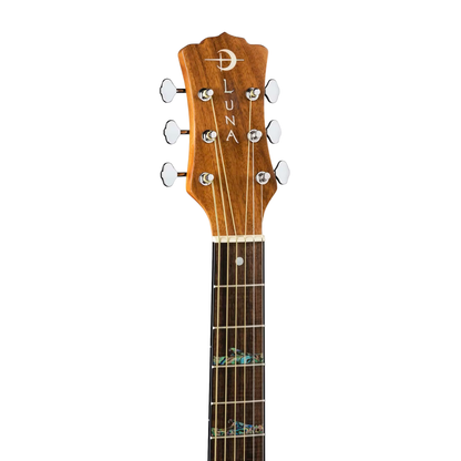 Luna Guitars High Tide Koa Grand Concert Cutaway A/E, Satin Natural