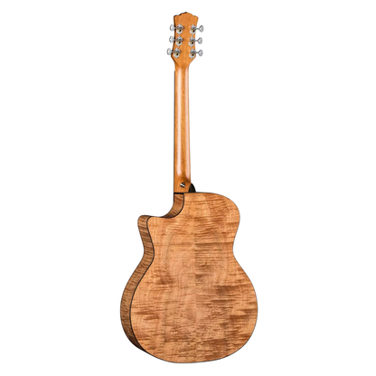 Luna Guitars High Tide Exotic Mahogany Grand Concert Cutaway A/E, Satin Natural