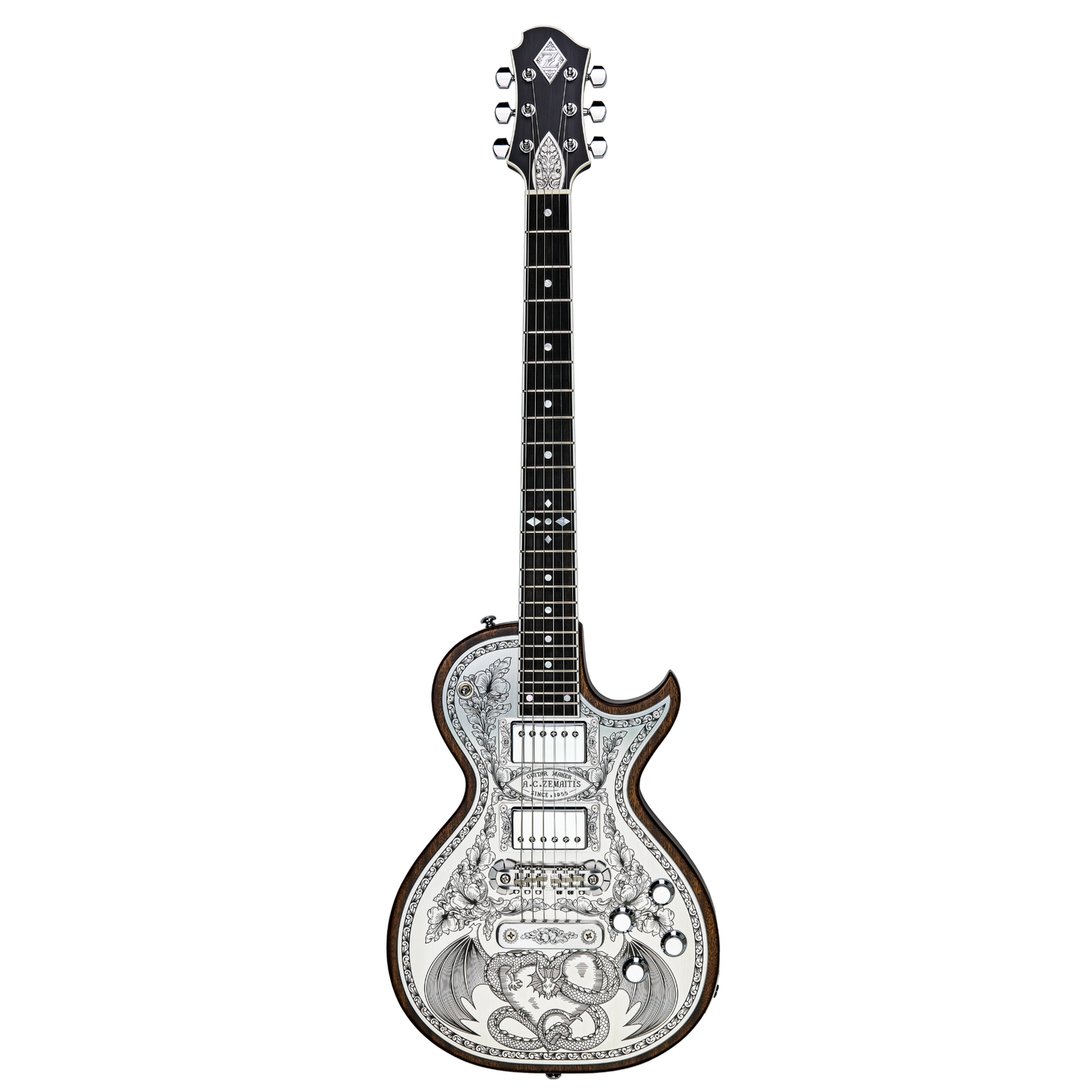 Zemaitis Guitars MFG-AC-24 Dragon & Heart, Natural