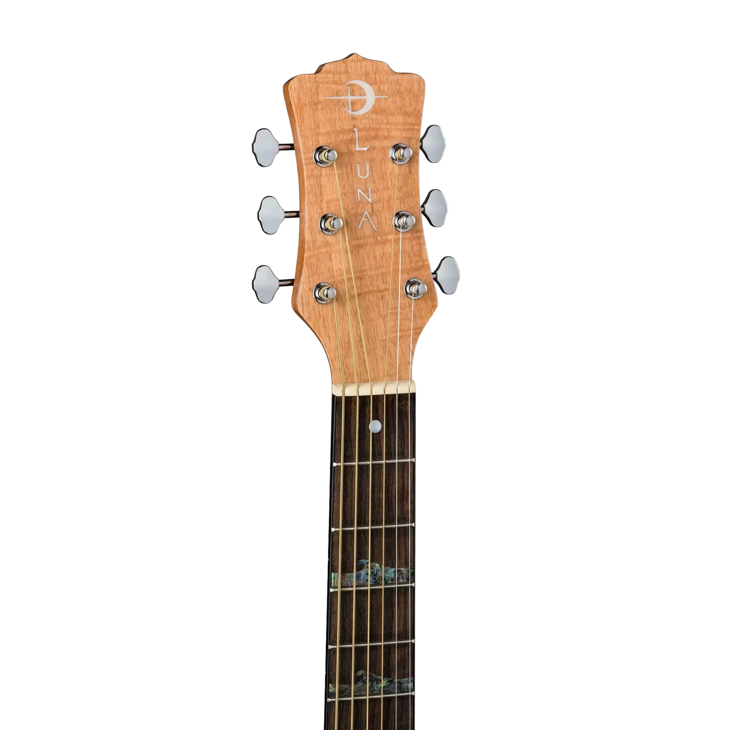 Luna Guitars High Tide Exotic Mahogany Grand Concert Cutaway A/E, Satin Natural