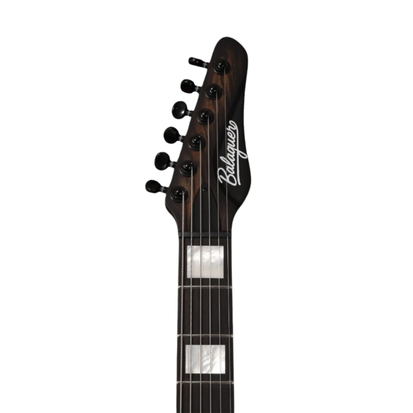 Balaguer Guitars MITCH6 Espada Baritone, Satin Two-Tone Black Edge Burst