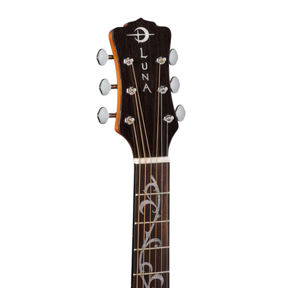 Luna Guitars Vineyard Koa Bevel Grand Auditorium A/E, Gloss Natural