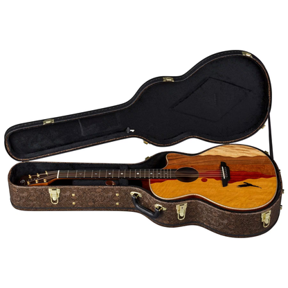 Luna Guitars Vista Eagle Cutaway A/E w/ Hardshell Case, Gloss Natural