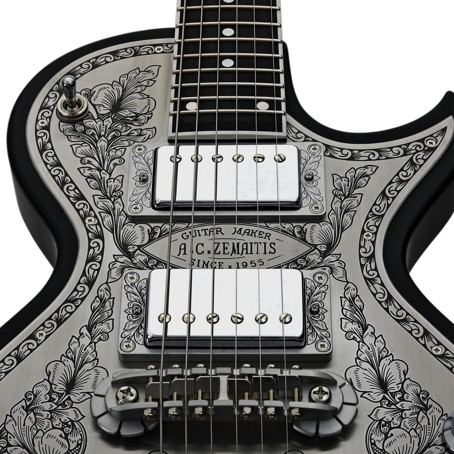 Zemaitis Guitars MFG-AC-24 Aces & 8s, Black