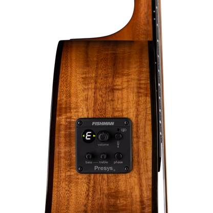Luna Guitars Vineyard Koa Bevel Grand Auditorium A/E, Gloss Natural