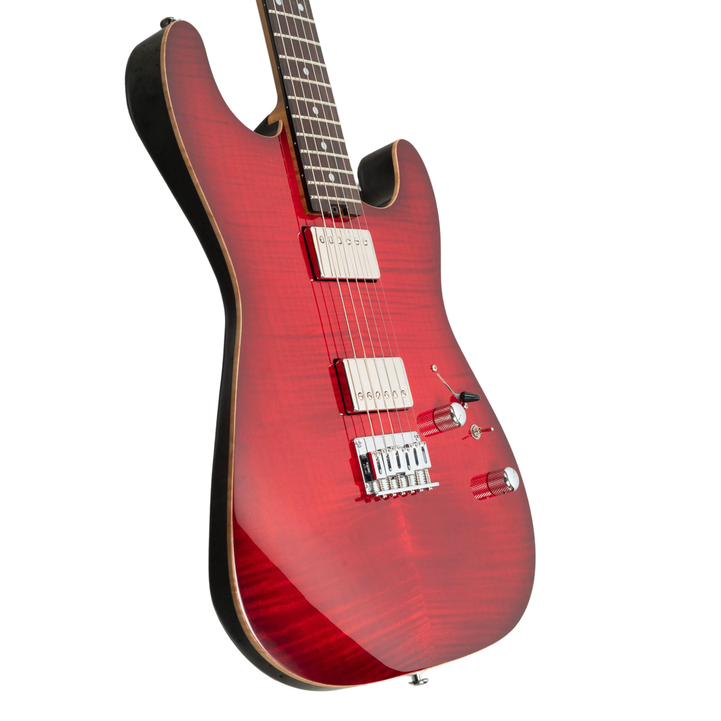 POLARIS CUSTOM HH GUITAR-X PICKUP SWAPPING - ANTARES RED #00512