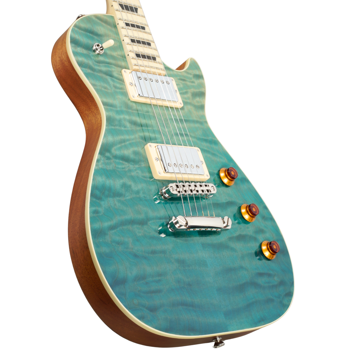 AURORA CUSTOM MP2 "CREAM DE LA CREME" GUITAR-X PICKUP SWAPPING - LAGUNA MADRE #32317 (INCLUDES FREE HISCOX HARDCASE)