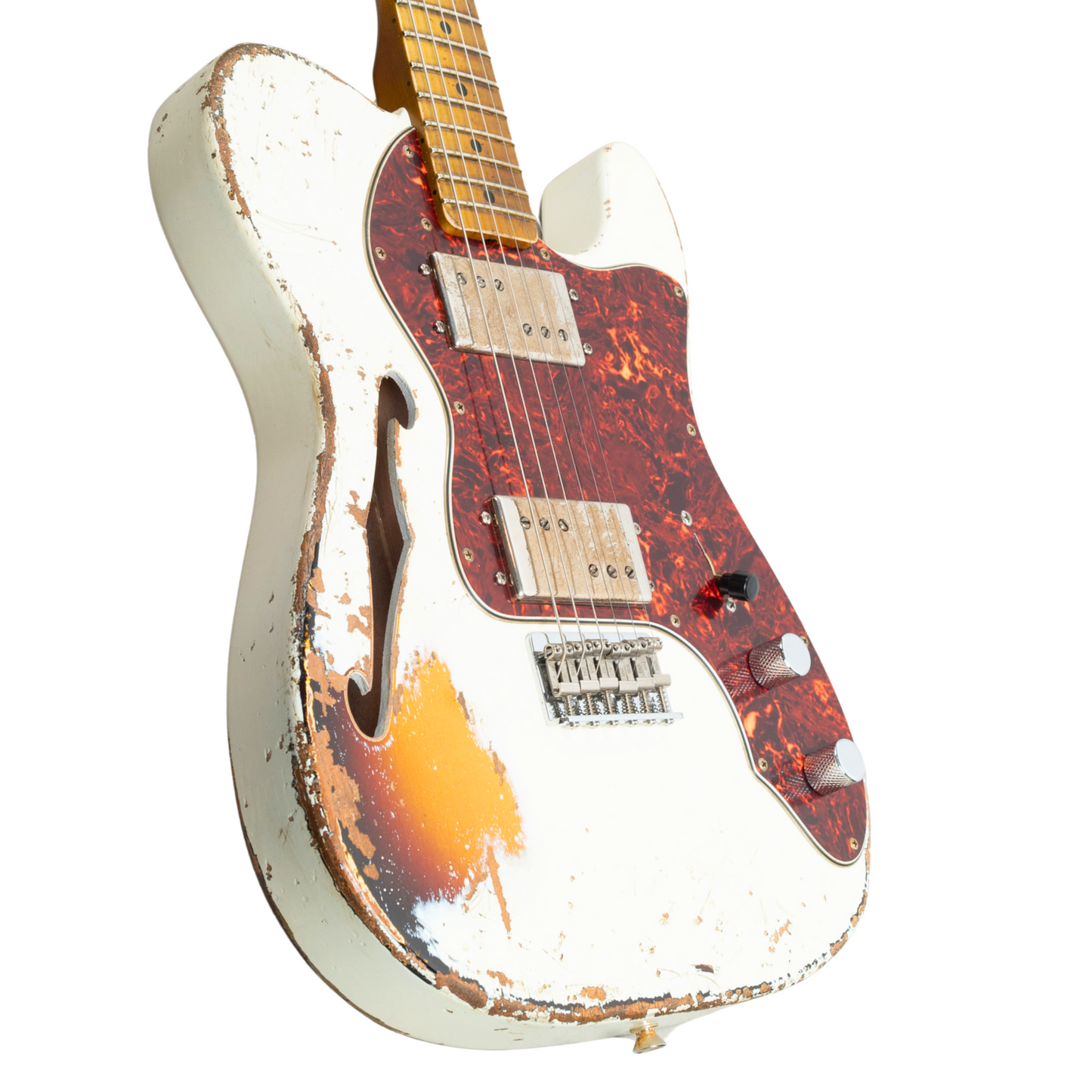 Kauffmann 56T Thinline Olympic White over Three-Tone Sunburst - 25154