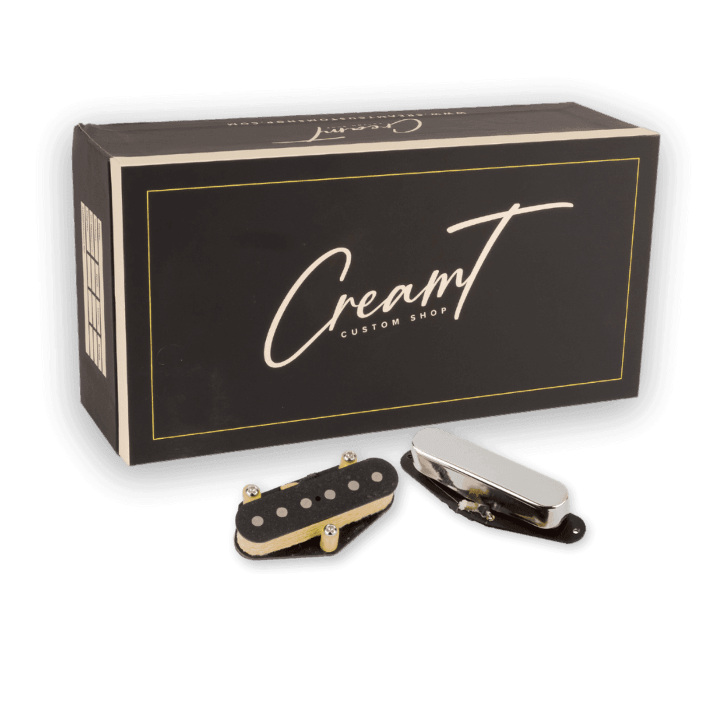 Cream T Custom Shop Caster Single-Coil Set - Raw Nickel