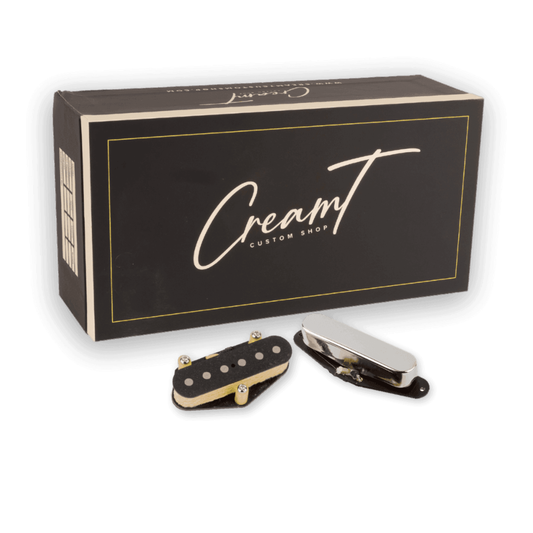 Cream T Custom Shop Caster Single-Coil Set - Raw Nickel