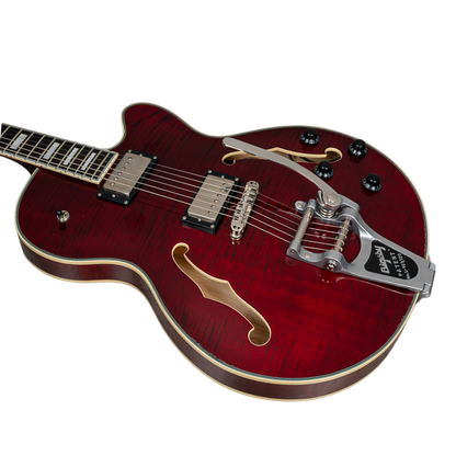 Stromberg Monterey w/ Bigsby - Trans Red Medium Aged
