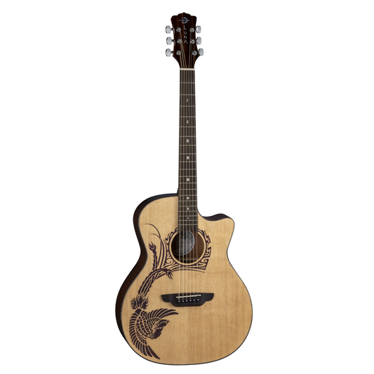Luna Guitars Oracle Phoenix Spruce A/E, Gloss Natural