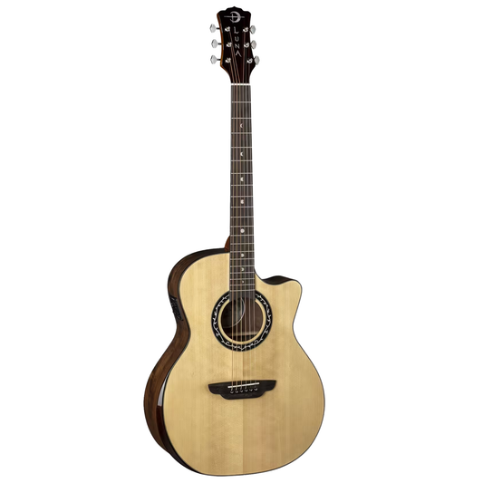 Luna Guitars Vineyard Spruce Walnut Bevel Grand Auditorium A/E, Gloss Natural