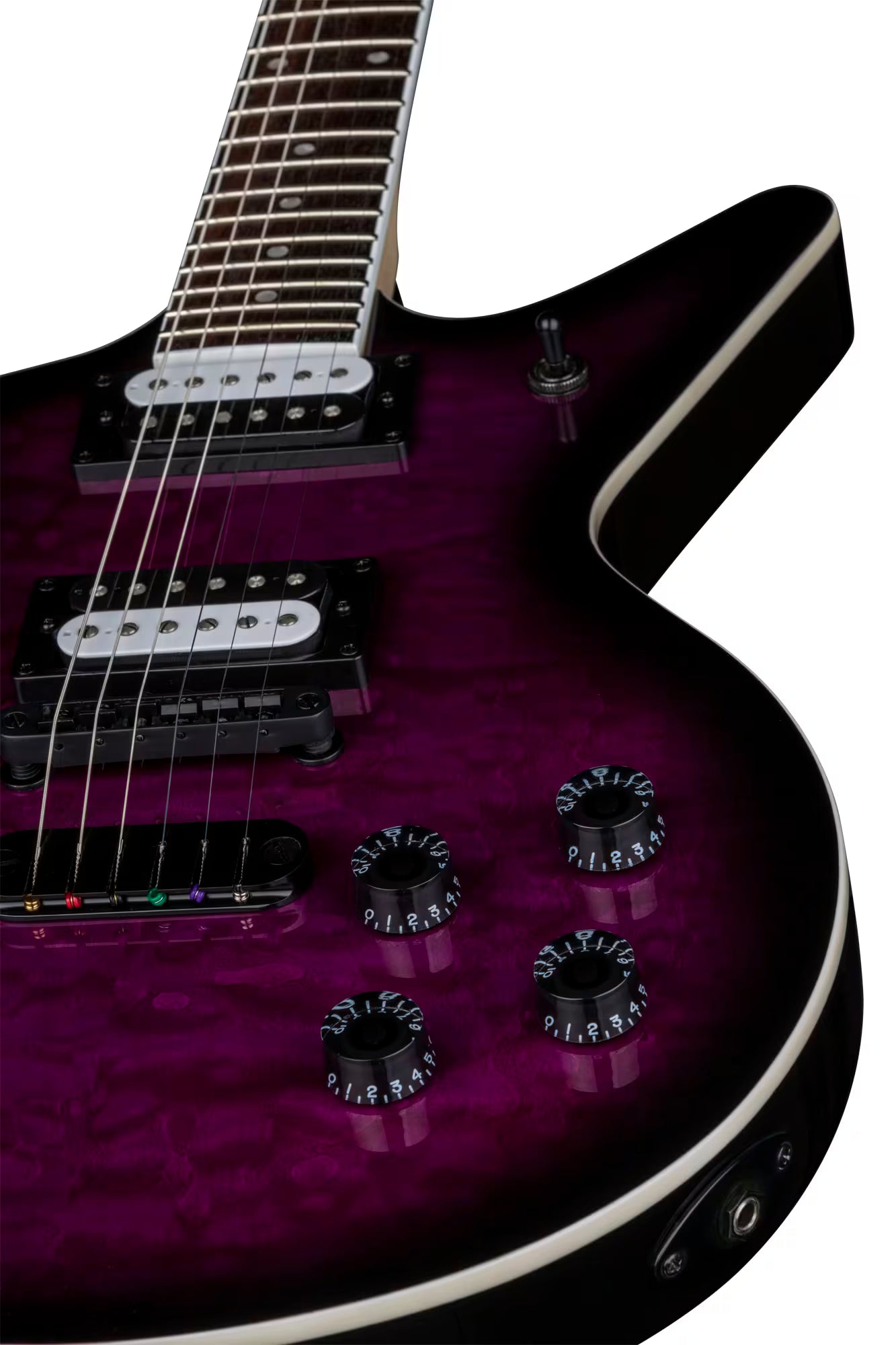 Dean Guitars Cadillac X Quilt Maple Tran Purple Burst