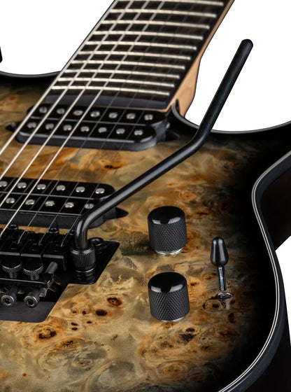 Dean Guitars Exile Select 7 Floyd Fluence Natural Black Burst