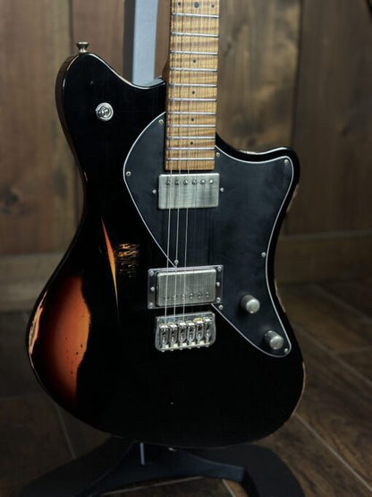 Balaguer Guitars USA Series Espada, Aged Black Over Sunburst