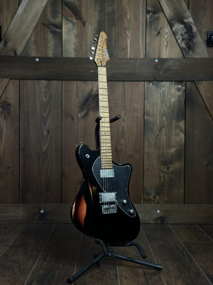 Balaguer Guitars USA Series Espada, Aged Black Over Sunburst